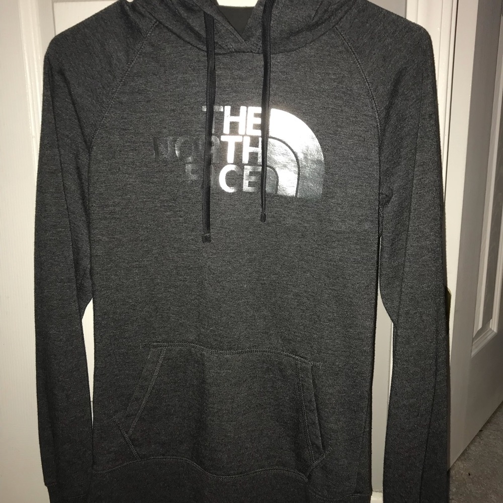 Dark grey north face hoodie